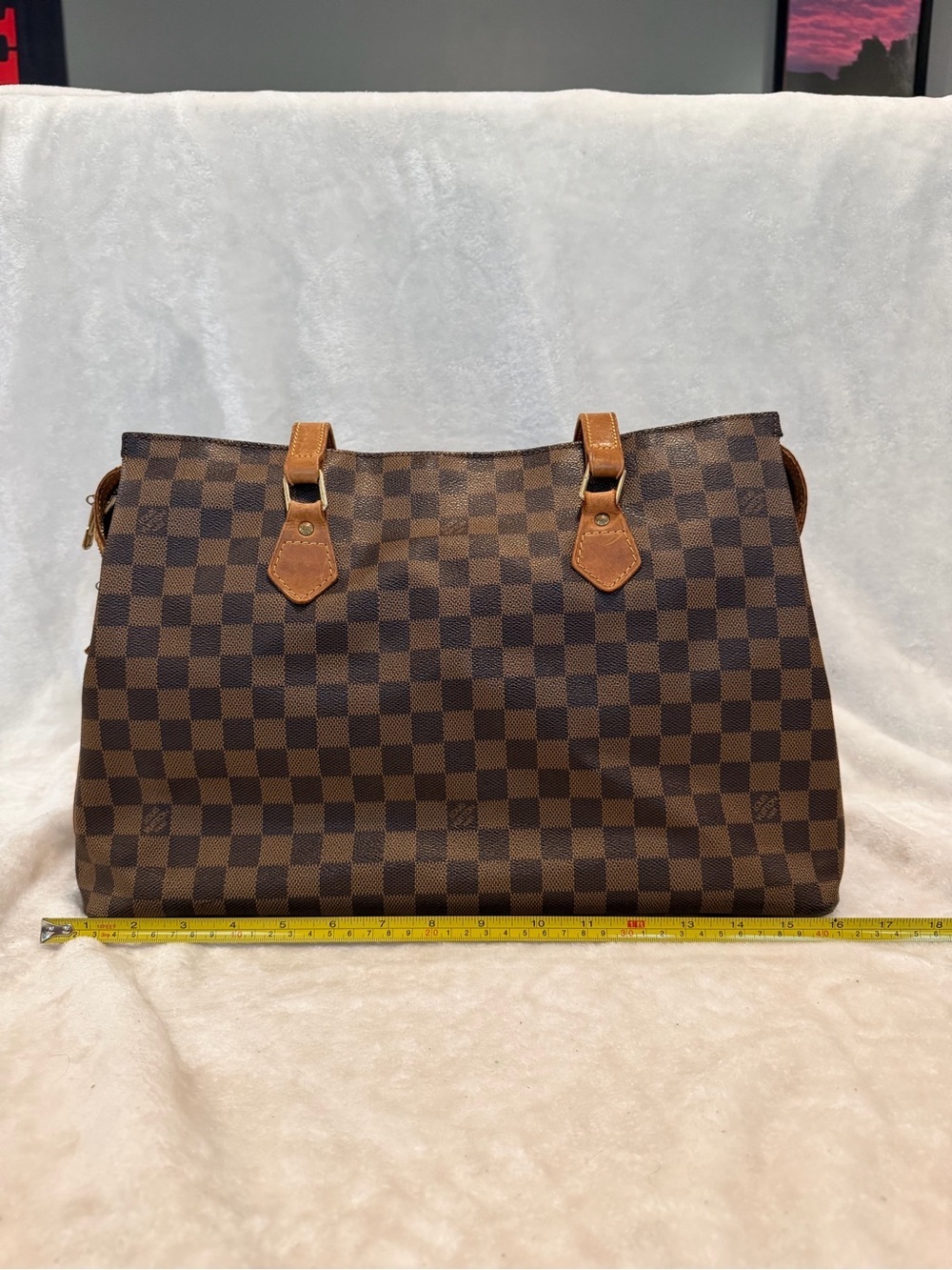 Vintage Louis Vuitton Columbine Tote Bag in the Damier Ebene canvas - Picture 2 of 9